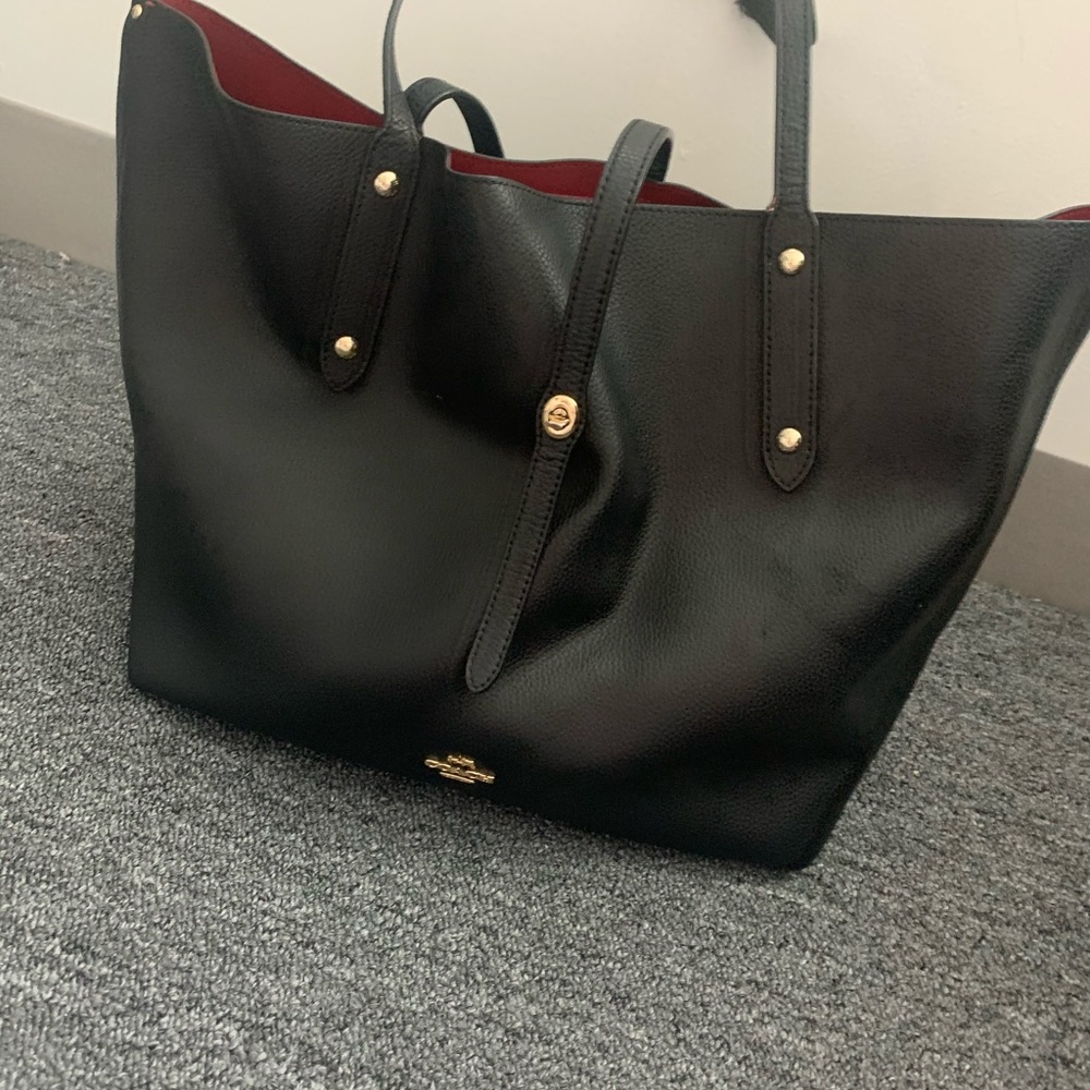 Coach pebbled leather turn lock